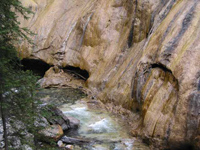 Travertine drape, Upper Falls, Johnston Canyon